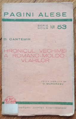 Hronicul vechimei a romano-moldo-vlahilor - D. Cantemir// 1943 foto