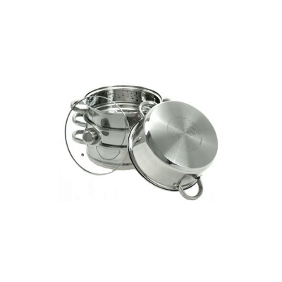 Set de 5 piese, oala pentru fiert cu abur, inox, 24 cm 5 litri Kinghoff foto