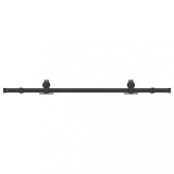 Cumpara ieftin Set feronerie pentru usi glisante, negru, 152,5 cm, otel