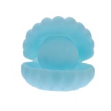 Lampa de Veghe, Model Scoica cu Perla, Lumina Calda, 10 x 8.5 cm, Led, Baterii Incluse 3 x LR44, Albastru