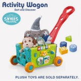 Carucior interactiv pentru copii cu activitati educative, lumini, sunete si forme &ndash; Activity Wagon