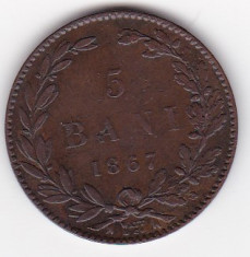 Romania 5 BANI 1867 WATT foto