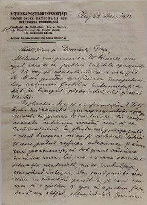 Autograf LUCIAN BOLCAS - PETRU GROZA, trei corespondențe din anul 1932 foto