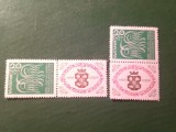 3 Serii 1 valoare Bulgaria 1967 Congres Cultura si 2x1968 -Targ National Filatelic Sofia cu vignete