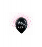 Set 4 baloane si accesorii pentru asteptarea bebelusului BOY or GIRL-Culoare Roz