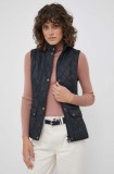 Barbour vesta femei, culoarea negru, de tranzitie