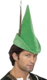 Palarie Verde Robin Hood cu Pana, Costum Carnaval Adulti, Material Plus