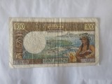 Tahiti Polinezia Franceza 100 Francs 1971 Rara