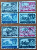 ANGLIA(U.K)-1955-58--''Regina EII''-2 Serii compl.-4val ''(cat MI.=60-110e)-stamp.RARR! -Vezi-Scan poze si catalog.