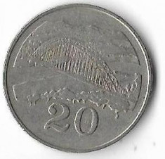 Moneda 20 cents 1980 - Zimbabwe foto