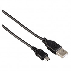 Cablu de date micro USB Hama, 60 cm, Negru foto