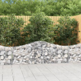 VidaXL Coșuri gabion arcuite 20 buc, 200x30x60/80 cm, fier galvanizat