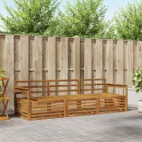 vidaXL Set de canapele de exterior 3 pcs natural Lemn Solid de Acacia 3372924