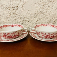 2 BOLURI CU FARFURII-PORTELAN ENGLEZESC "WINDSOR" RIDGWAY STAFFORDSHIRE EST 1792