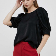 Dkny bluza femei, culoarea negru, neted