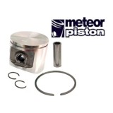 Piston complet drujba Meteor pentru Husqvarna 371, 372XP - Diametru 50mm, Bolt 12mm, Produs in Italia