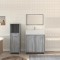 vidaXL Set mobilier de baie, 3 piese, gri sonoma, lemn prelucrat 3154407