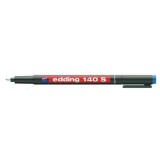 Marker permanent Edding OHP 140S, corp plastic, varf rotund, 0. 3 mm, albastru