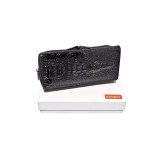 Cumpara ieftin Portofel din Piele Naturală Lăcuită Negru cu Model 3D Aligator &ndash; Magrot 20245