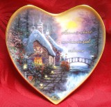 FARFURIE DECORATIVA PORTELAN DECOR THOMAS KINKADE BRADEX EDITIE LIMITATA COLECTIA CASELE INIMII