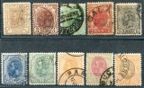 1900 , Lp 53 , Carol I , Spic de grau , filigran stema mare - serie stampilata, Stampilat