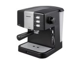 Cumpara ieftin Espressor manual Heinner HEM-850BKSL, 850 W, 1.5 L, 15 bar, filtru dublu din inox, Negru/Argintiu, RESIGILAT, 1 AN GARANTIE