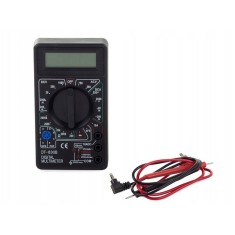 Multimetru digital DT-830B, cu ecran LCD, sonde de test incluse, alimentare 9V, negru , aparat profesional de masurare electrica