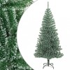 VidaXL Brad de Crăciun artificial cu zăpadă, verde, 240 cm