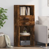 Gossi dulap inalt, stejar fumuriu, 50x42,5x124 cm, lemn prelucrat