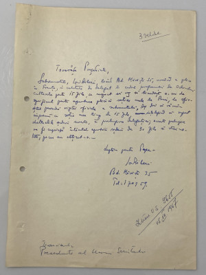 Ion Biberi - document vechi - manuscris, semnatura olografa foto