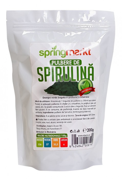 SPIRULINA PULBERE 200GR