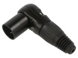 Mufă XLR 4 pini unghi 90&deg; neagră RAMP, CLIFF