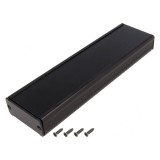 Carcasă aluminiu neagră TUF 55x25x200mm