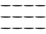 Set farfurii 12 piese, farfurii pizza, opal Negre, diametru 32 cm