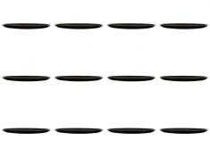 Set farfurii 12 piese, farfurii pizza, opal Negre, diametru 32 cm