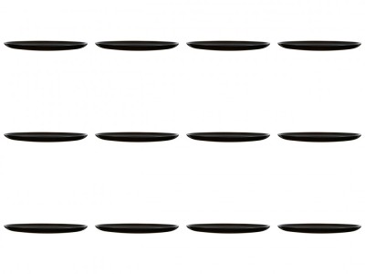 Set farfurii 12 piese, farfurii pizza, opal Negre, diametru 32 cm foto