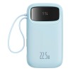 POWER BANK Baseus Qpow2 Digital Display, 20000mAh, 22.5W, 2 x USB Type-C output/input, 1 x Lightning, 1 x USB, include cablu USB Type-C la USB Type-C