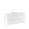 Dulap inferior Vario Clam 100 cu lavoar alb-alb