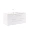 Dulap inferior Vario Clam 100 cu lavoar alb-alb