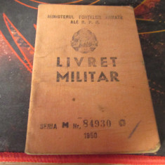 livret militar emis in anul 1951 pentru militar an 1926 regiment cavalerie f1