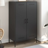 VidaXL Dulap &icirc;nalt, negru, 68x39x113 cm, oțel