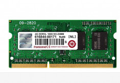 Memorie laptop sodimm TRANSCEND 4Gb DDR3 1600Mhz PC3L-12800, 1.35V foto