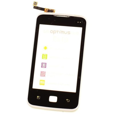 Touchscreen LG Optimus Hub, E510 + Rama, Alb foto
