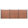 VidaXL Set panouri pentru gard, maro, 526x186 cm, WPC 3211828