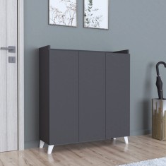 Comoda Sirdal 103,5x90x30cm antracit cu 3 usi [en.casa] HausGarden Leisure foto