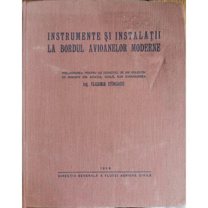 Instrumente si instalatii la bordul avioanelor moderne &ndash; Vladimir Stingaciu