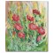 Tablou pictat manual, Maci in gradina, 60x50cm acril pe panza in cutit efect 3D, Kenny Varniote