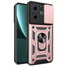 Husa pentru infinix hot 40i / smart 8, slide si snap, camshield, rose gold foto