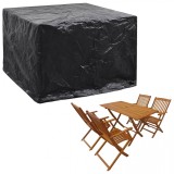 Cumpara ieftin Husa Protectie Mobila Gradina vidaXL, 122x112x98 cm, PE, Impermeabila, Anti-UV, Negru