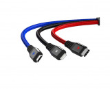 Cablu incarcare telefon 3 in 1 - USB la micro Type C Lightning Konfulon DC08